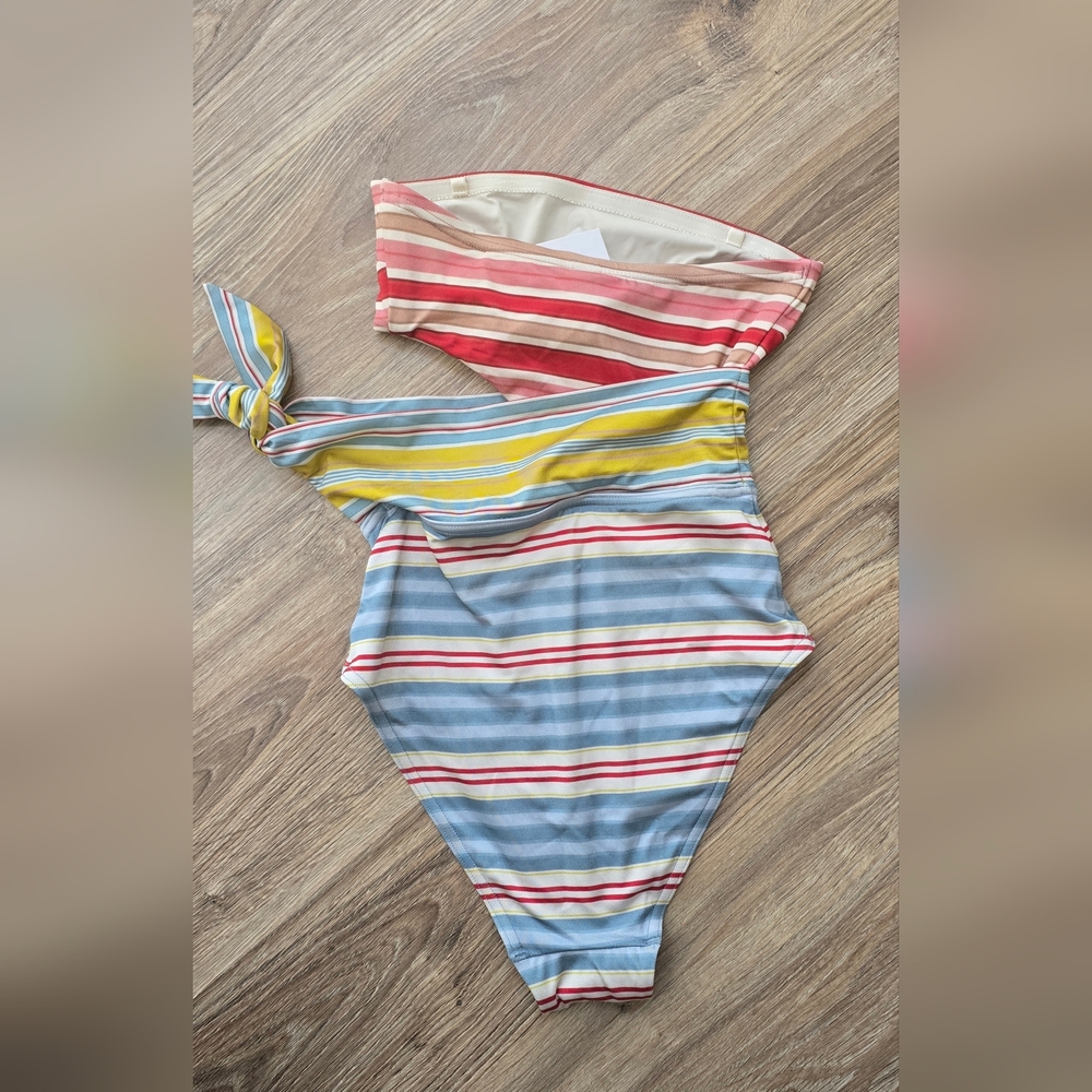 BNWT Zimmermann Striped Multicolor Swimsuit - Picture 2 of 7
